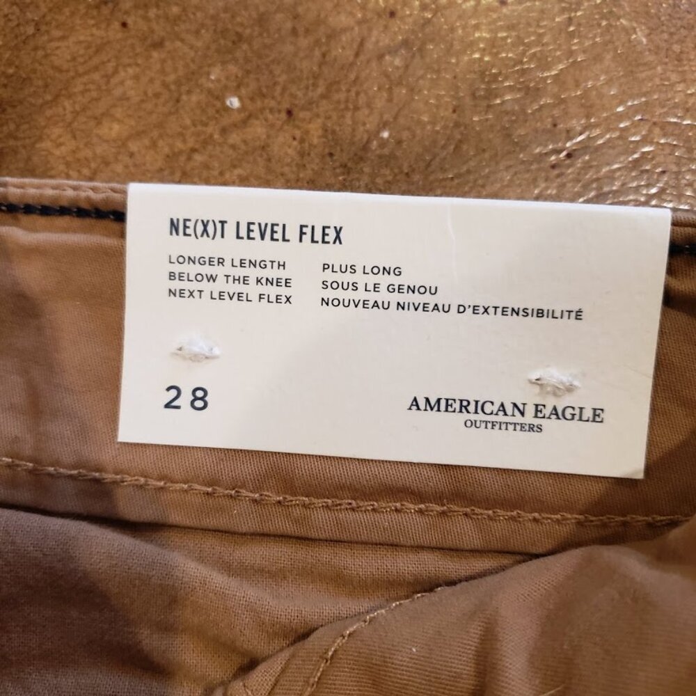 NWT American Eagle NE(X)T Level Flex Khaki Men's Shorts Size 28 - Picture 7 of 10